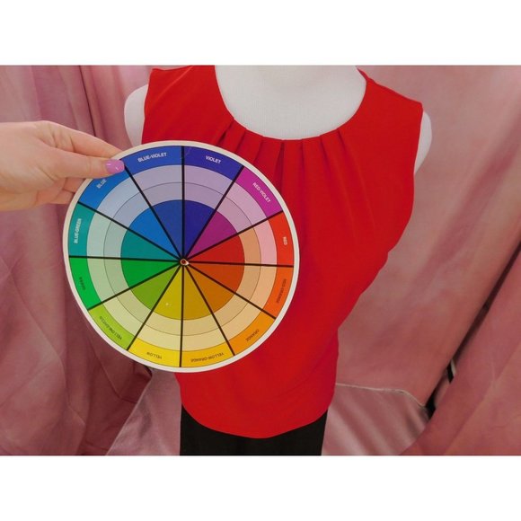 CALVIN Klein Blouse Women XS Red Sleeveless Career Top - Picture 7 of 9